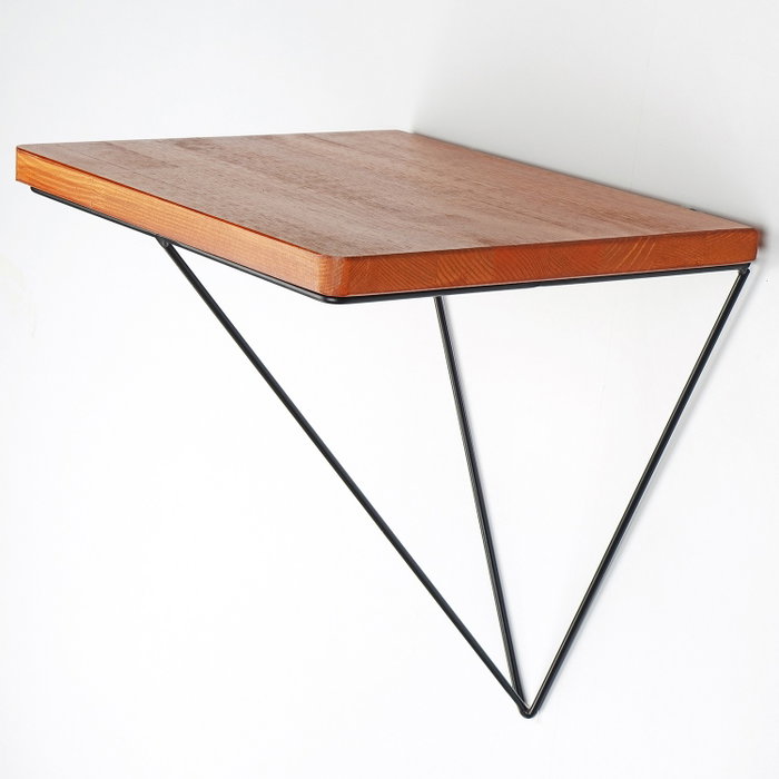 Hanah Home Wr037 Estantería Decorativa de Pared de Madera y Metal Nogal y Negro Hanah Home Wr037 Estantería Decorativa de Pared de Madera y Metal Nogal y Negro